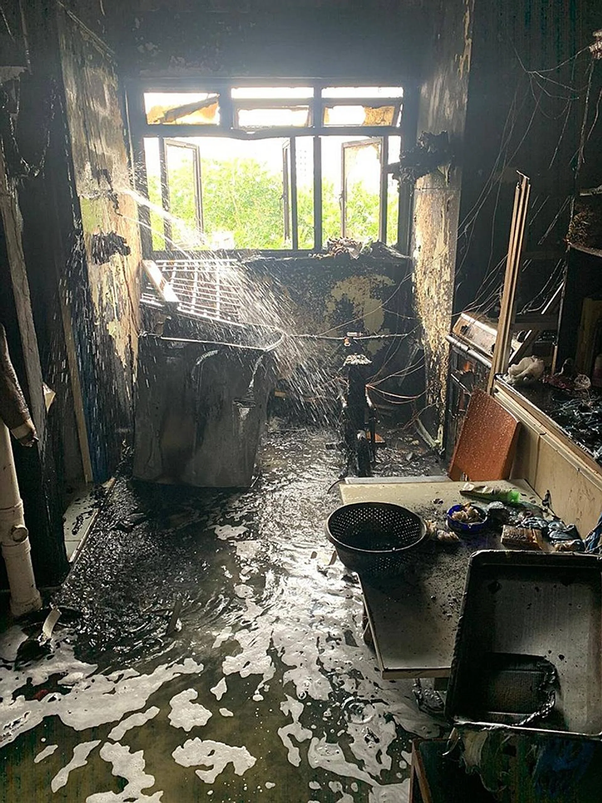 The Bedok North Avenue 4 fire involved the contents of a kitchen.  