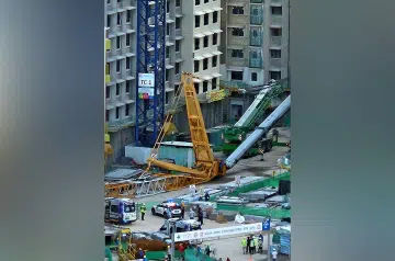 Worker injured after crane hits him at Sin Ming BTO construction site