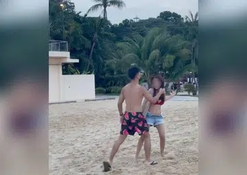 Man sneaks photos of sisters at beach, gets caught and apologises on Instagram