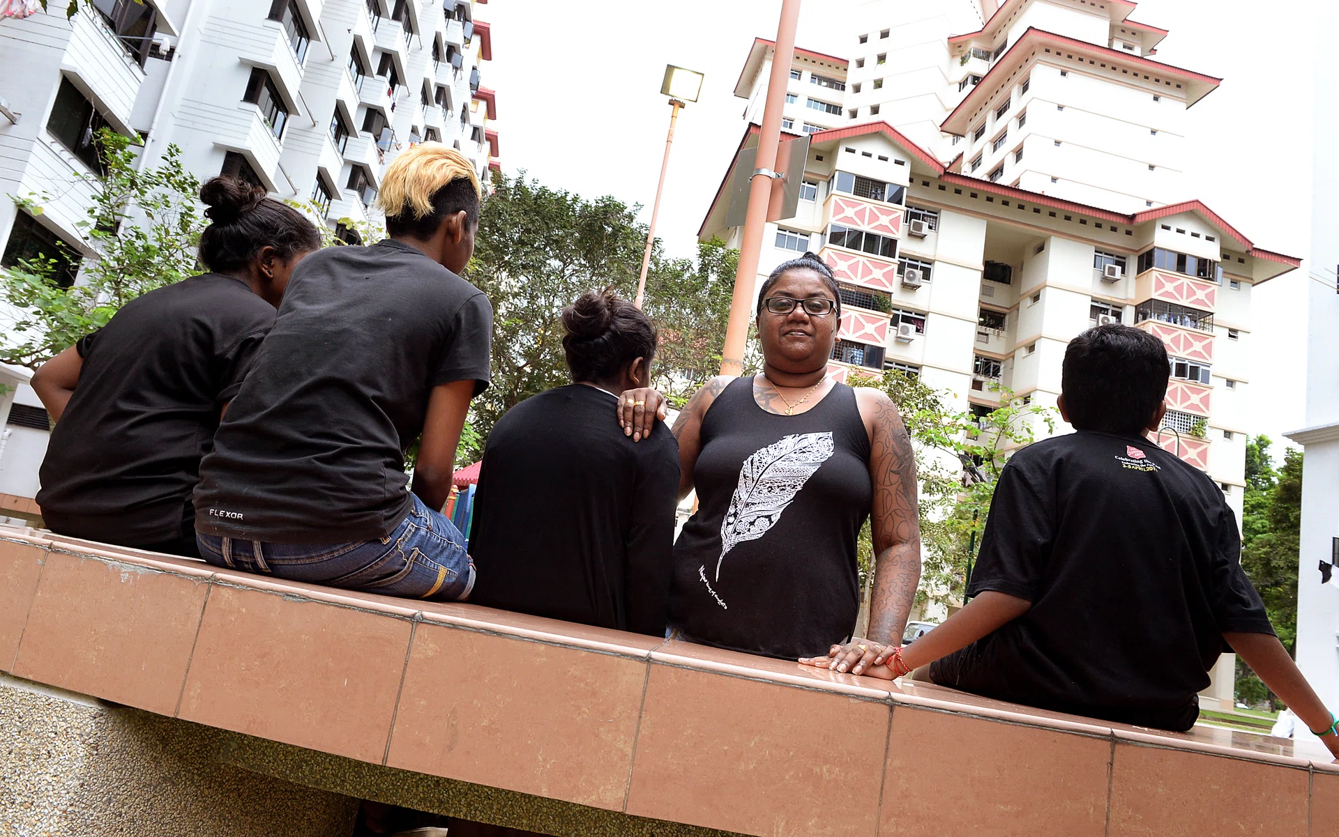 TOGETHER: Miss Milah and her children live in a one-room flat in Ang Mo Kio, but she hopes to move into a bigger flat. 