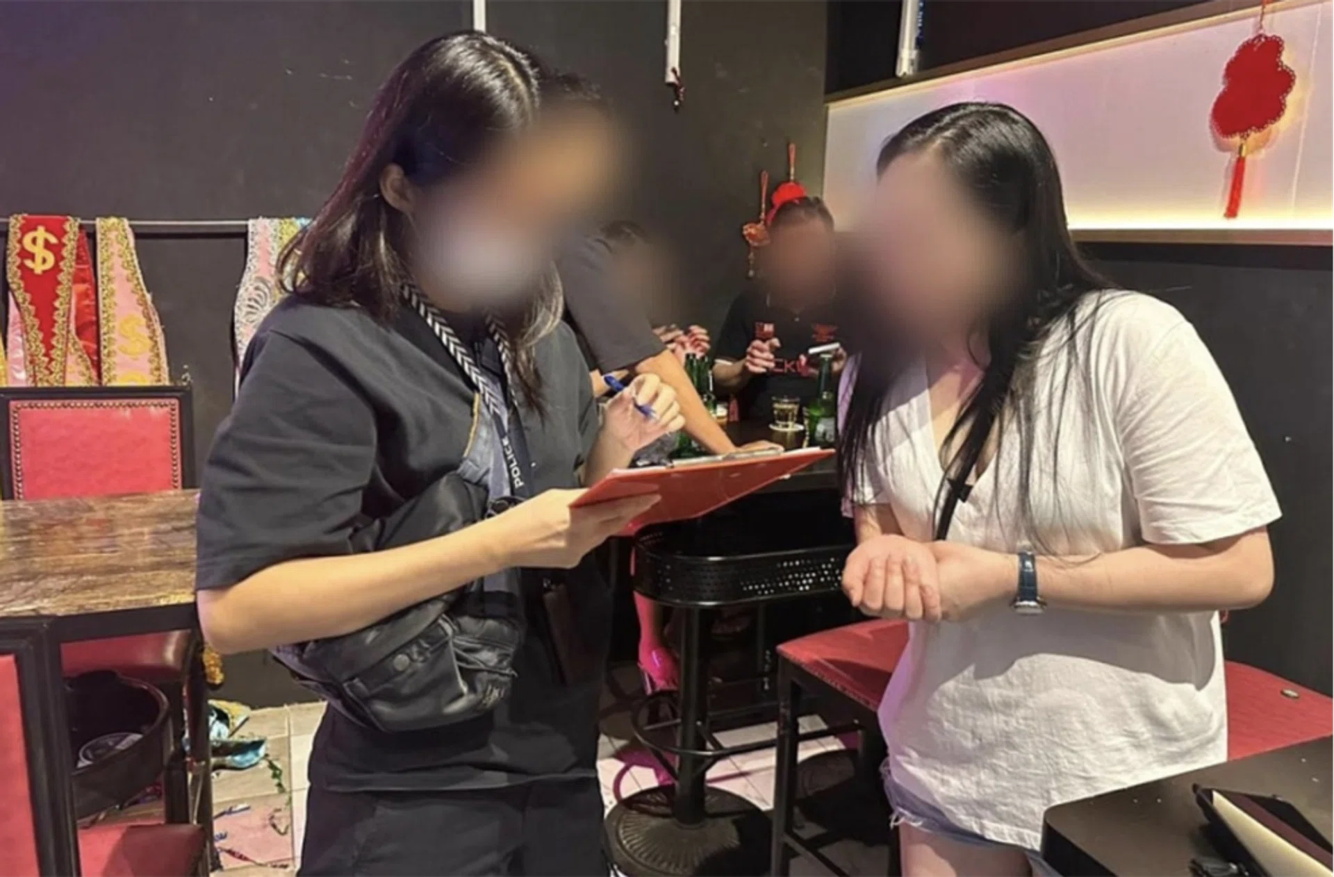 Five public entertainment outlets in Geylang Road and Aljunied Road were found to have breached licensing conditions. 