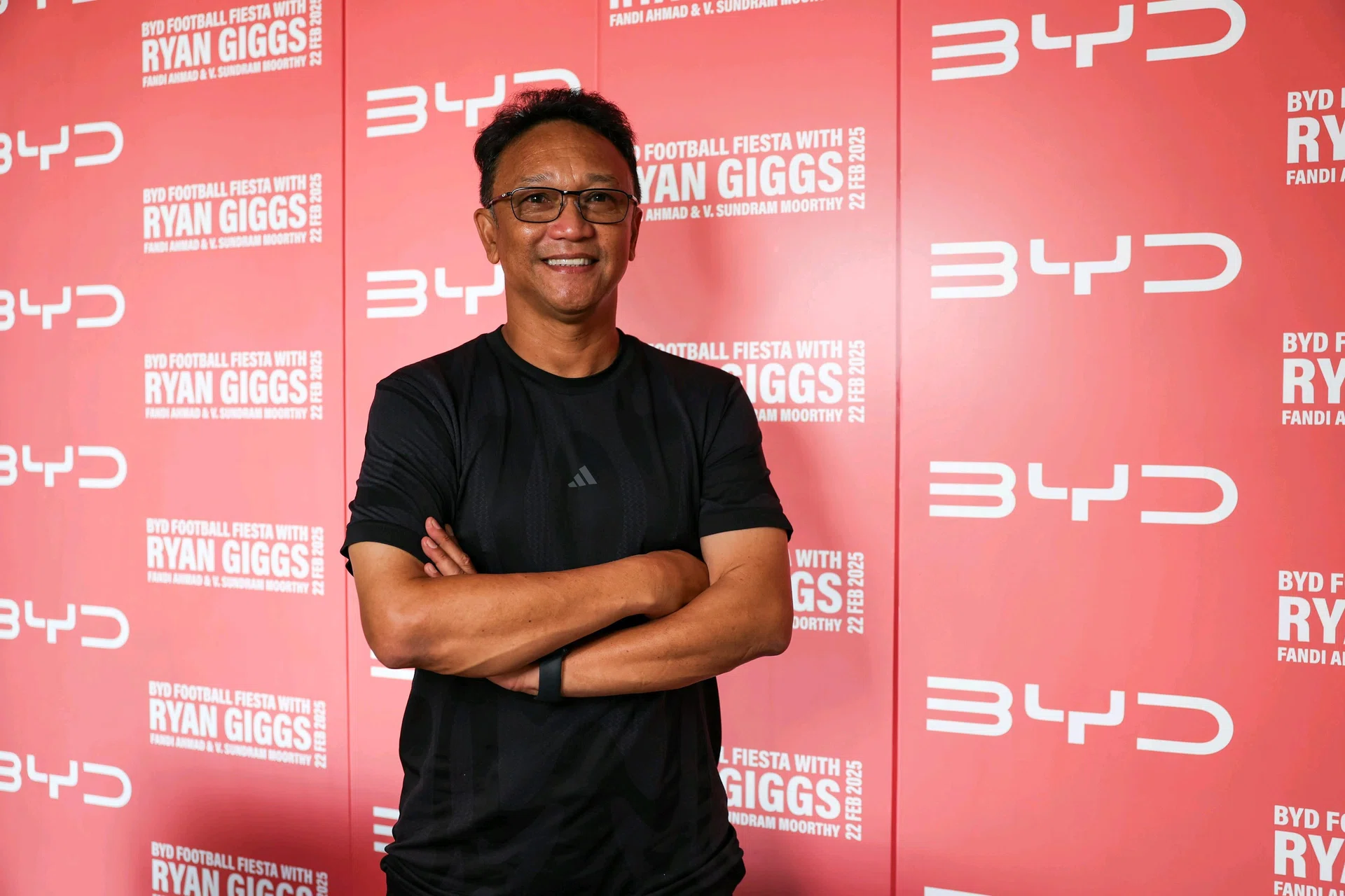 Former Singapore national footballer Fandi Ahmad during the BYD Football Fiesta at ARFC Woodleigh on Feb 22.