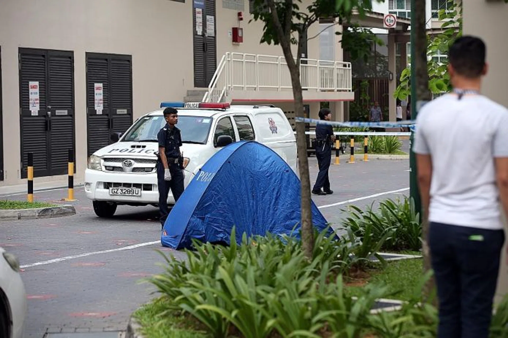 FALL: Benjamin Lim's body was found at the foot of his block of flats in Yishun.