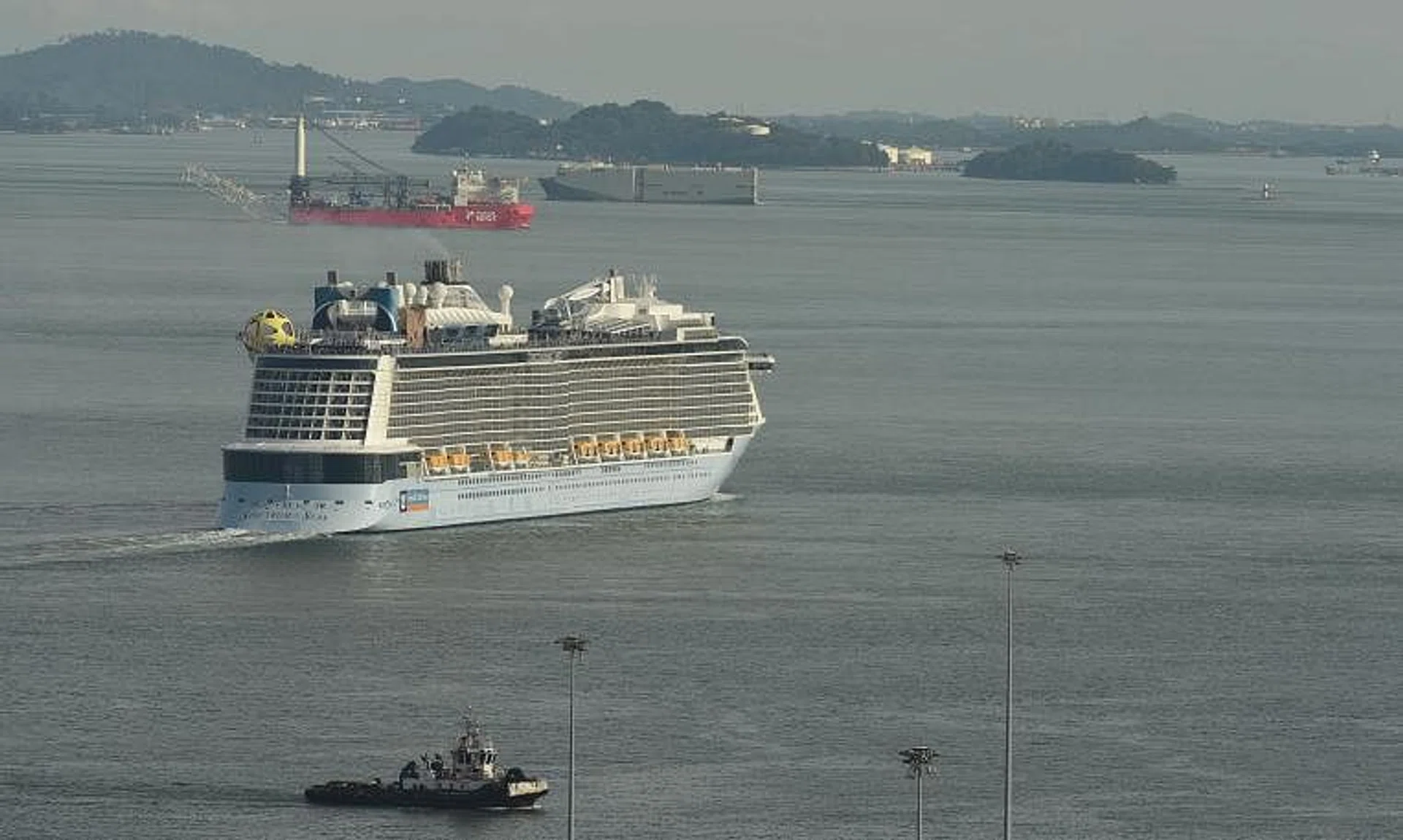 The Spectrum of the Seas is currently berthed in Singapore and is helping with investigations.