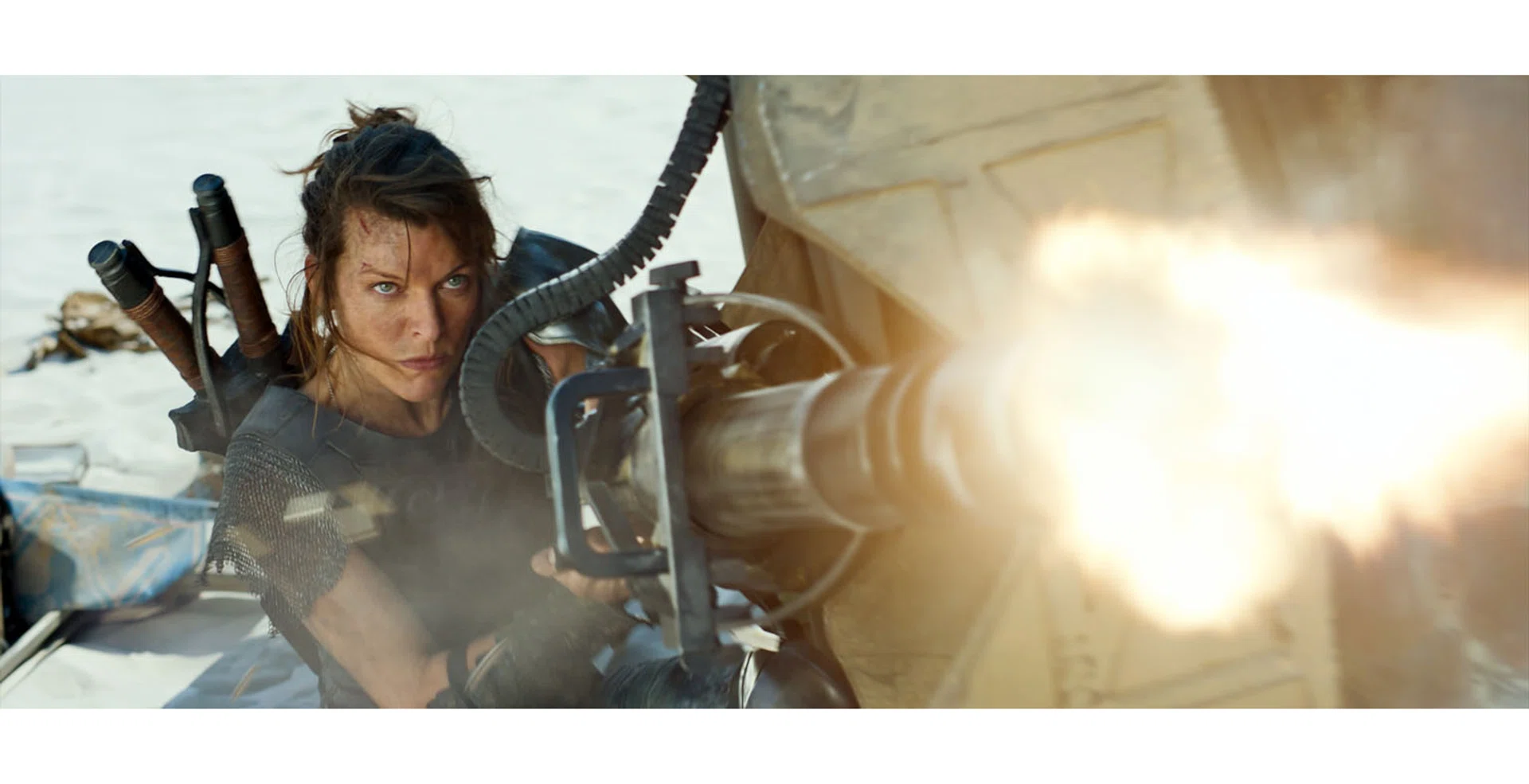 Milla Jovovich plays Captain Artemis in Monster Hunter, battling terrifying creatures in an alternative universe. 