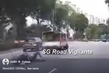 Motorcyclist taken to hospital after rear-end collision with lorry on TPE