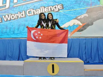 Singapore teens top international indoor skydiving competition
