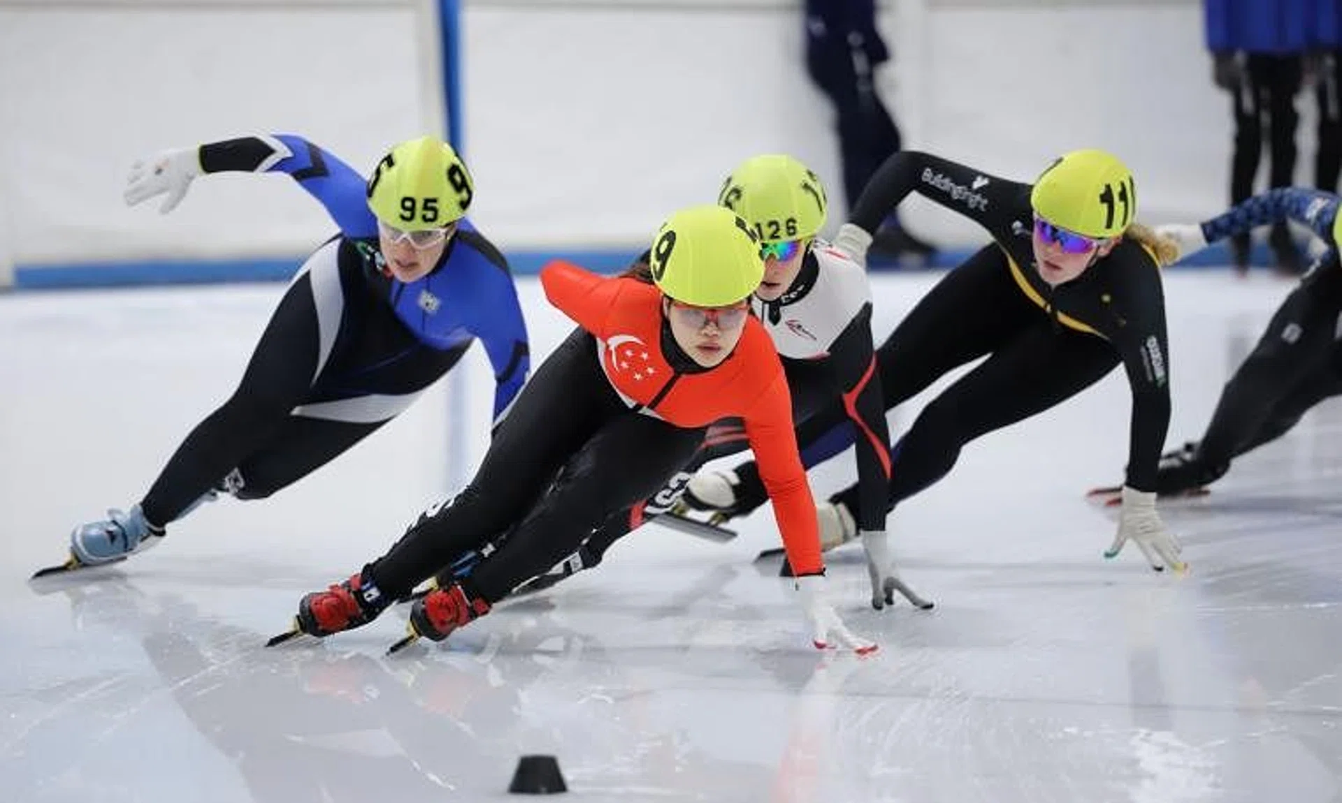 Amelia Chua (second from left) is one of two athletes representing Singapore at the 2024 Winter Youth Olympic Games in Gangwon.