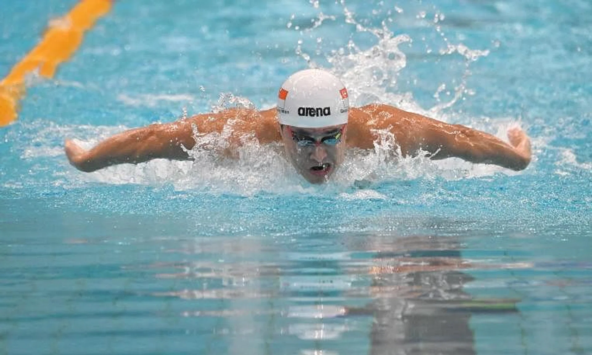 Quah Zheng Wen during the men's 100m butterfly finals at the Singapore National Swimming Championships on June 14.