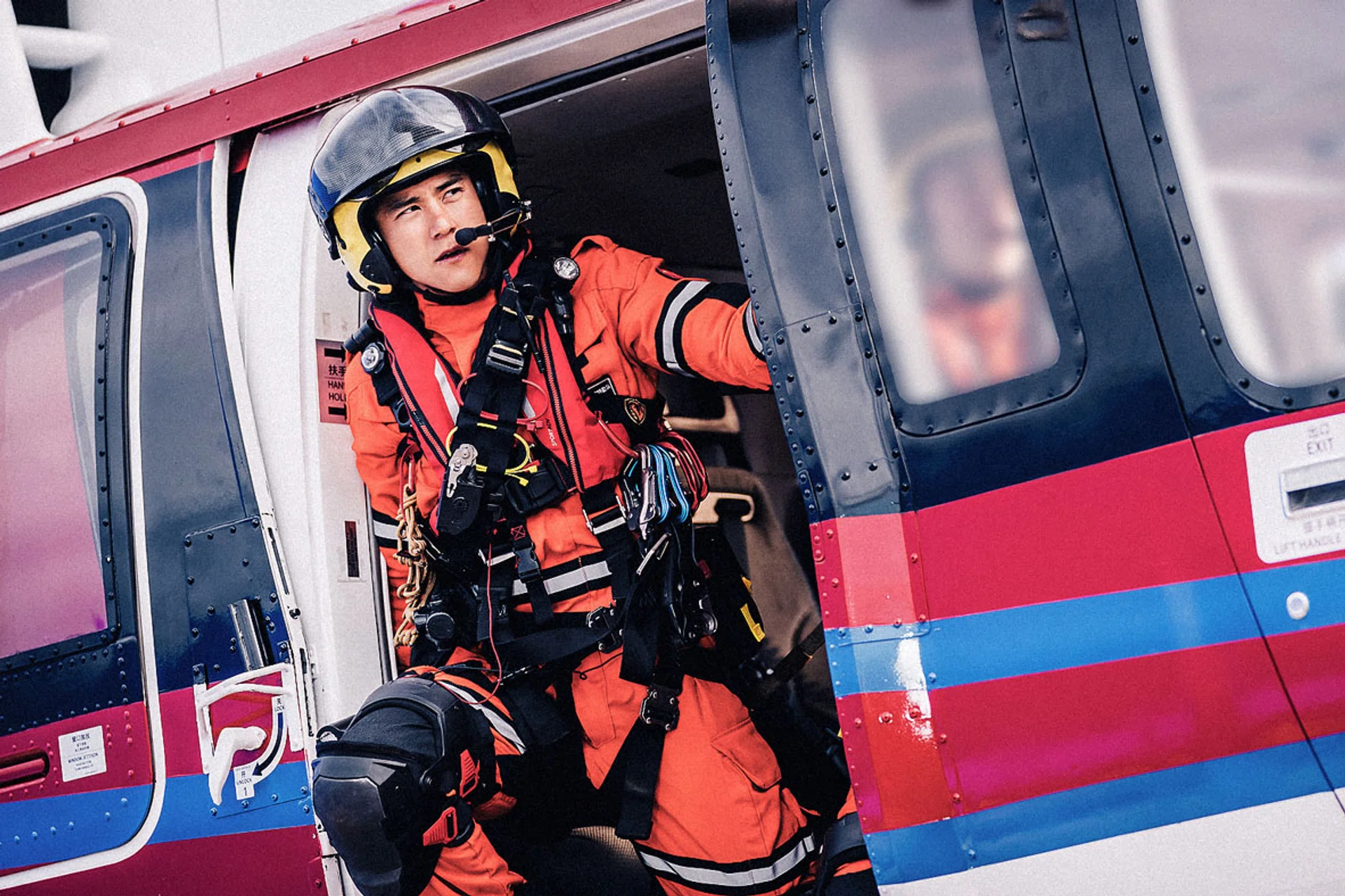 Eddie Peng as Captain Gao Qian in The Rescue. 
