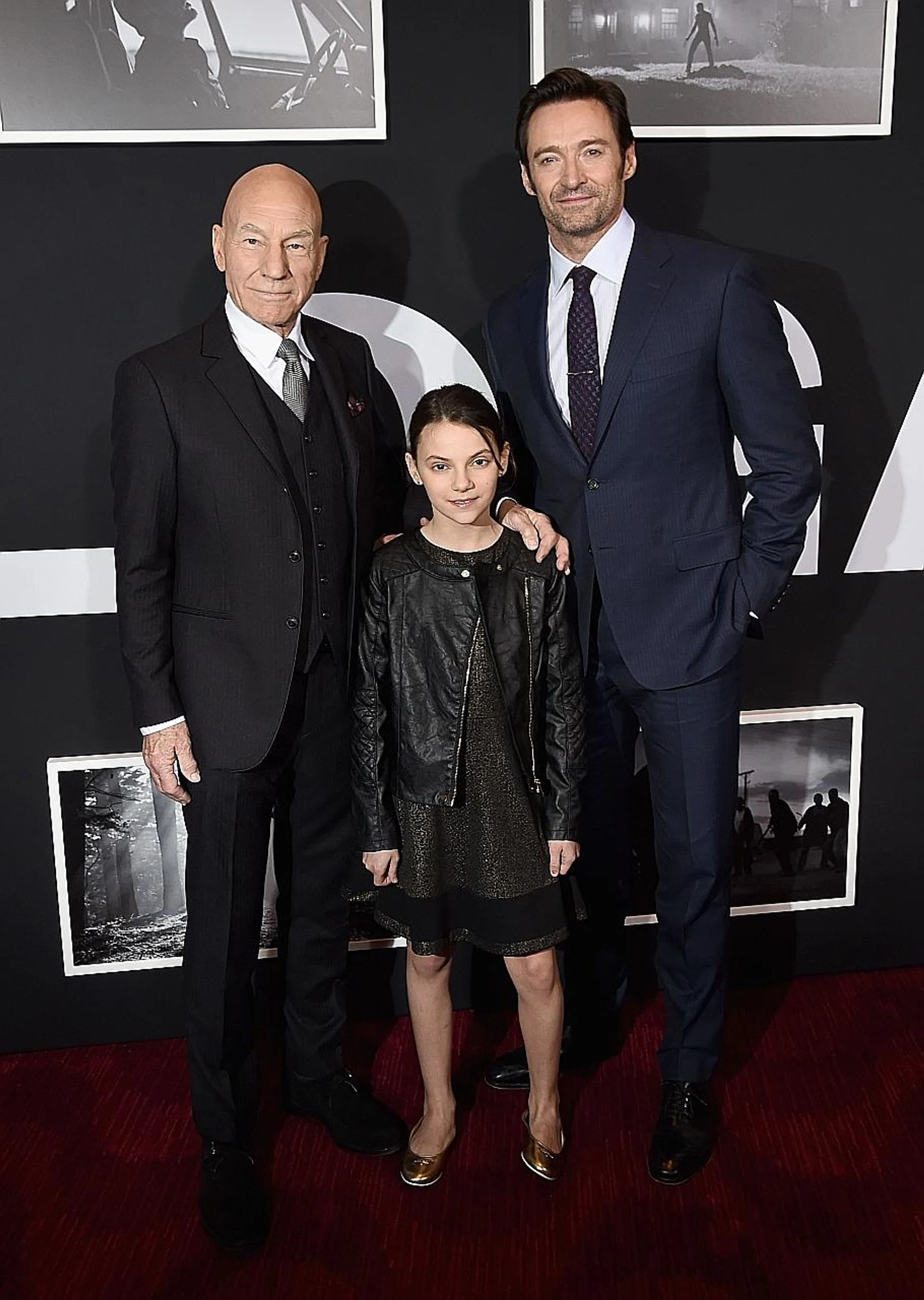 (From left) Patrick Stewart, Dafne Keen and Hugh Jackman are starring in Logan, which opens here tomorrow.