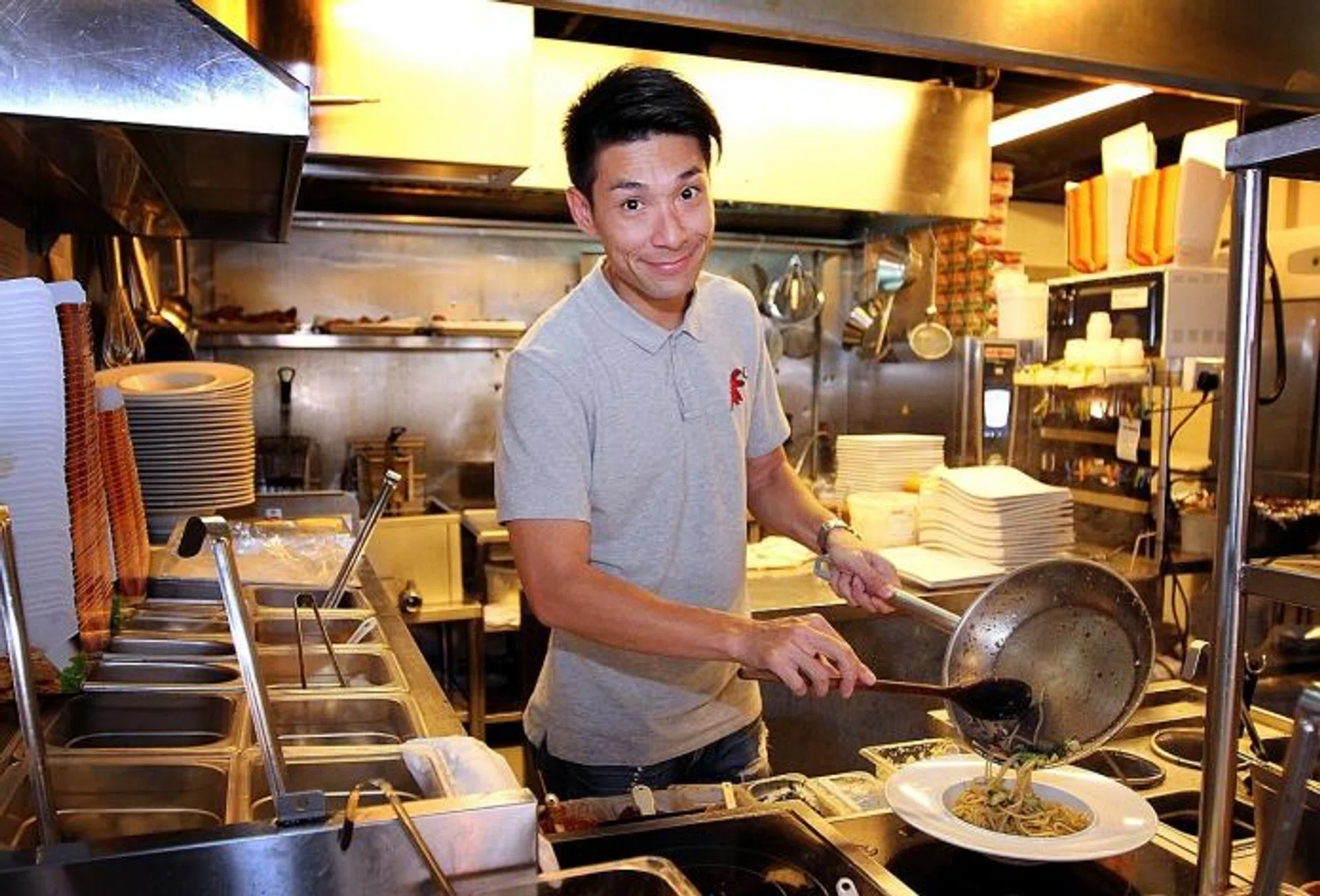 HUNGRY: Yeo in the Tenderfresh Classic kitchen, which he is a co-owner of.  