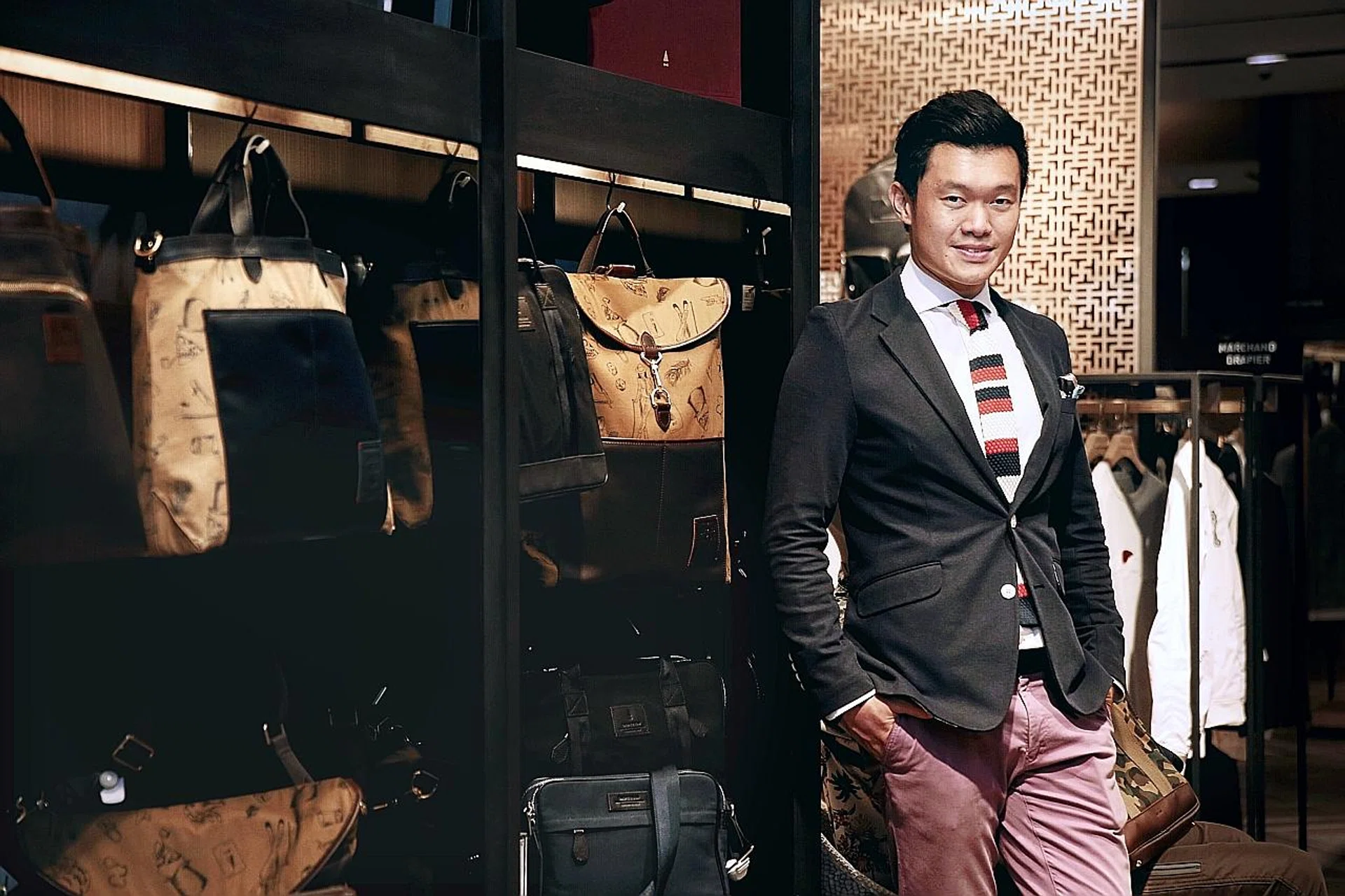 Mr Quanda Ong, founder of local men's accessories label Gnome & Bow. 
