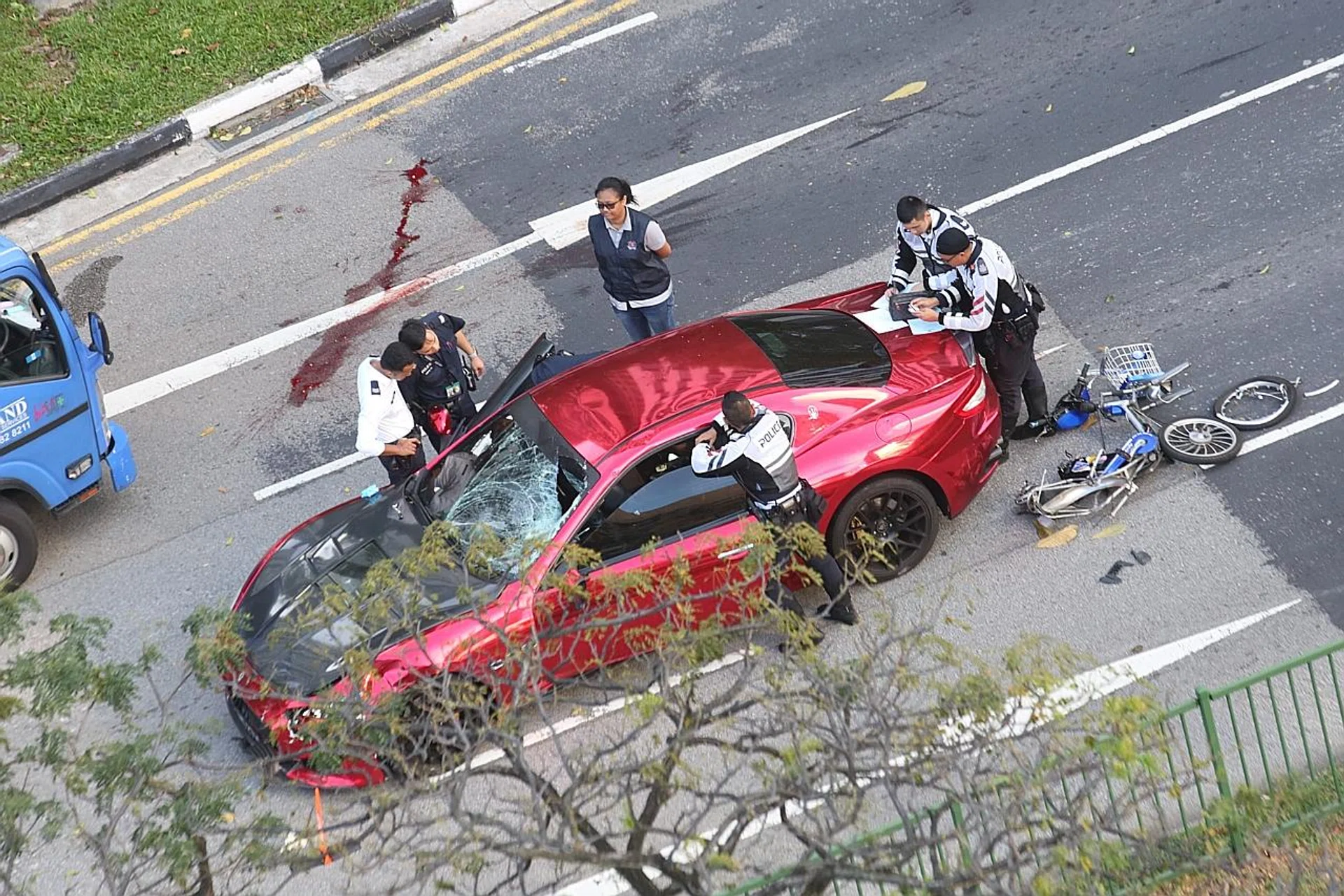 The Maserati driver was arrested for dangerous driving causing death, but the yellow car driver left the scene before police arrived.