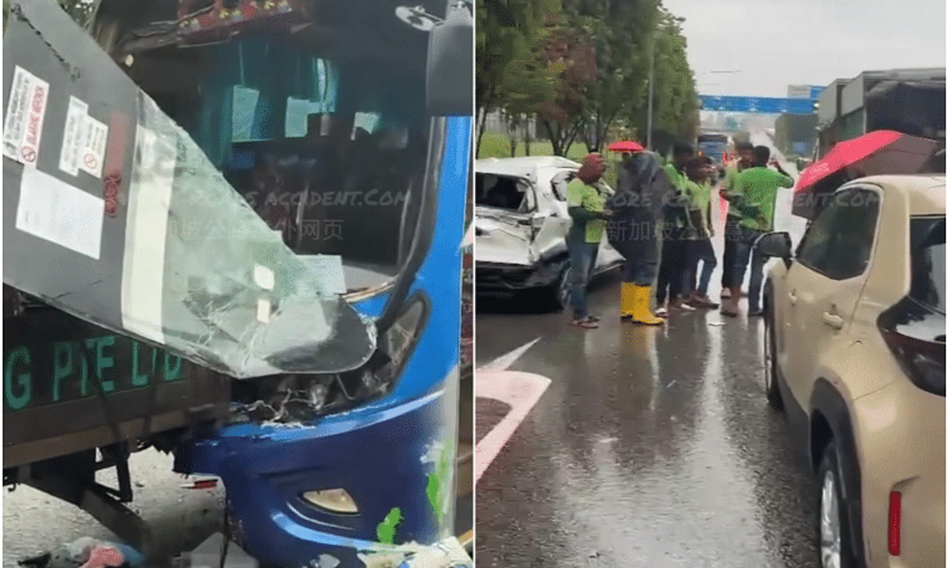 The police and SCDF said it was alerted to an accident along the BKE, towards Woodlands Checkpoint, at about 8am.
