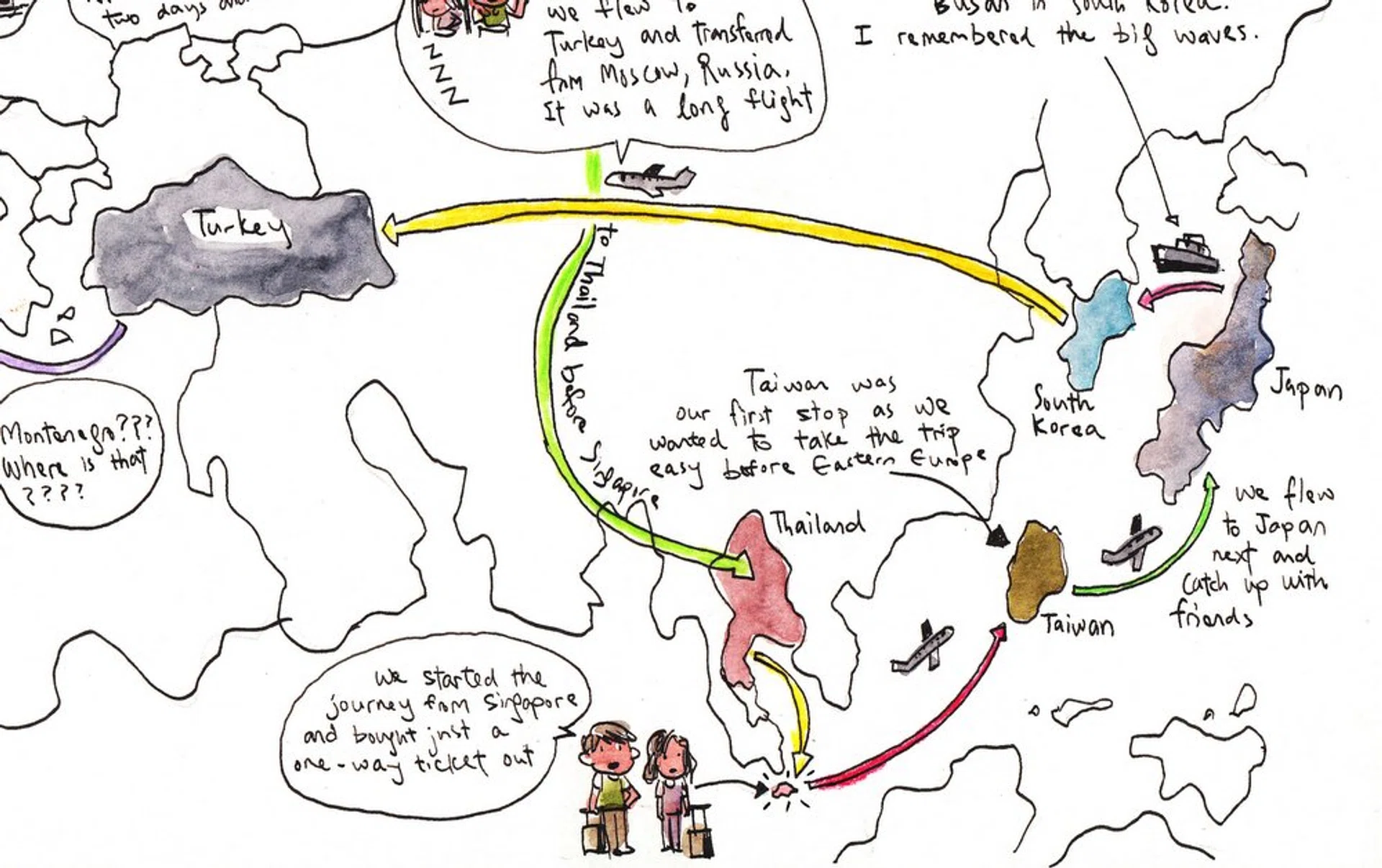 Artist James Tan and his wife Joanne quit their jobs before embarking on a journey across 14 countries.