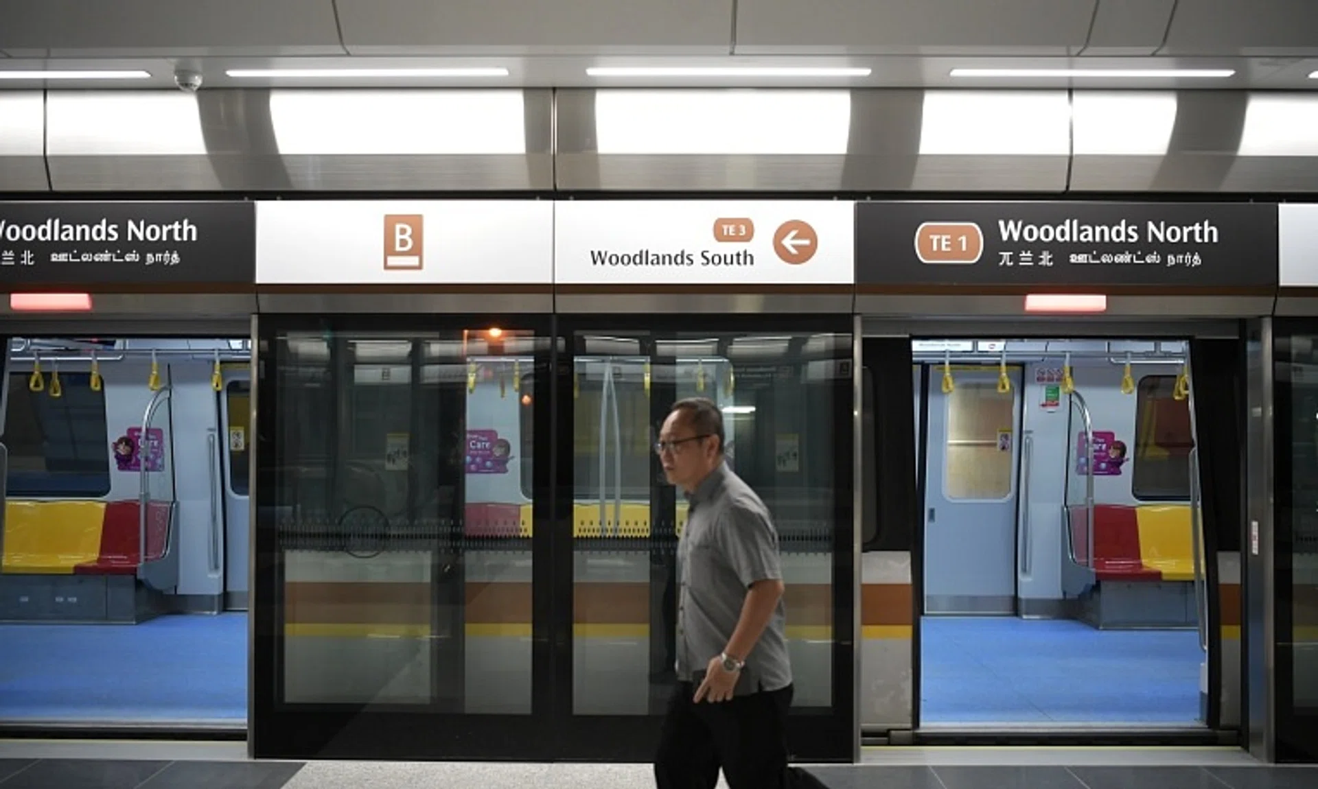 SMRT said a shuttle train service is available between Woodlands North and Woodlands South, as well as between Woodlands South and Lentor.