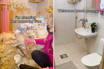 TikTok influencer cleans granny's soiled and filthy bathroom for free