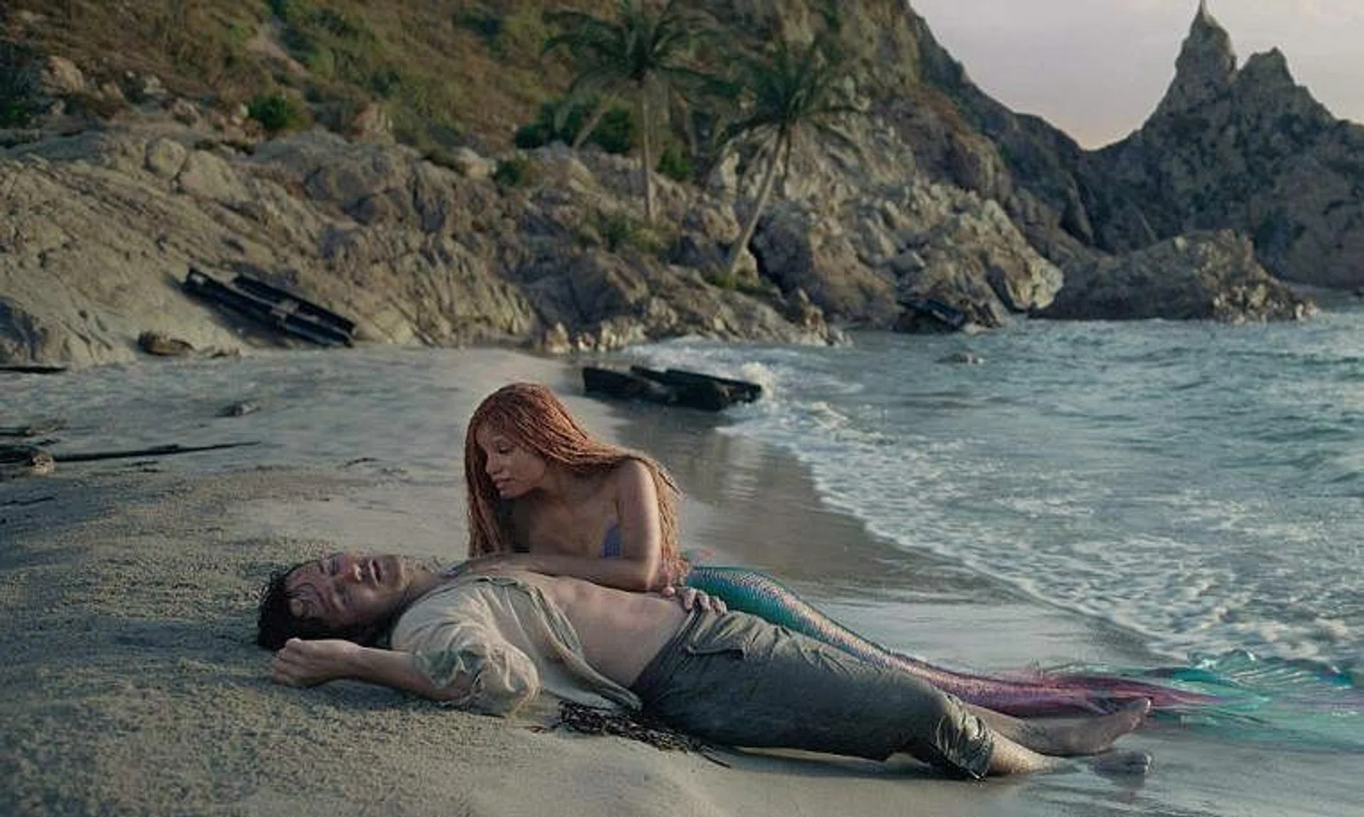 (From left) Jonah Hauer-King plays Prince Eric and Halle Bailey as Ariel in Disney's live-action remake of the 1989 classic animation, The Little Mermaid.