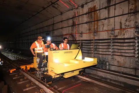 Rover that spots cracks invisible to human eye used in MRT track checks