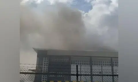 One firefighter taken to hospital after Fishery Port Road fire