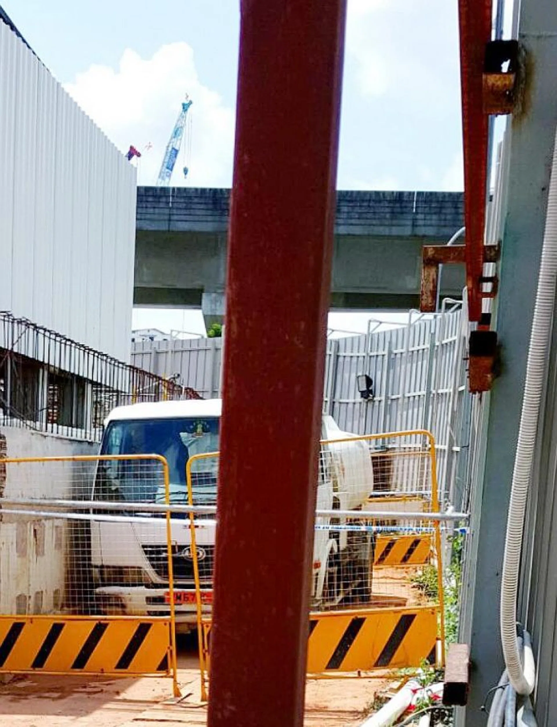 WORK SITE:  The accident happened at a construction site in Sengkang and the victim died on the spot.