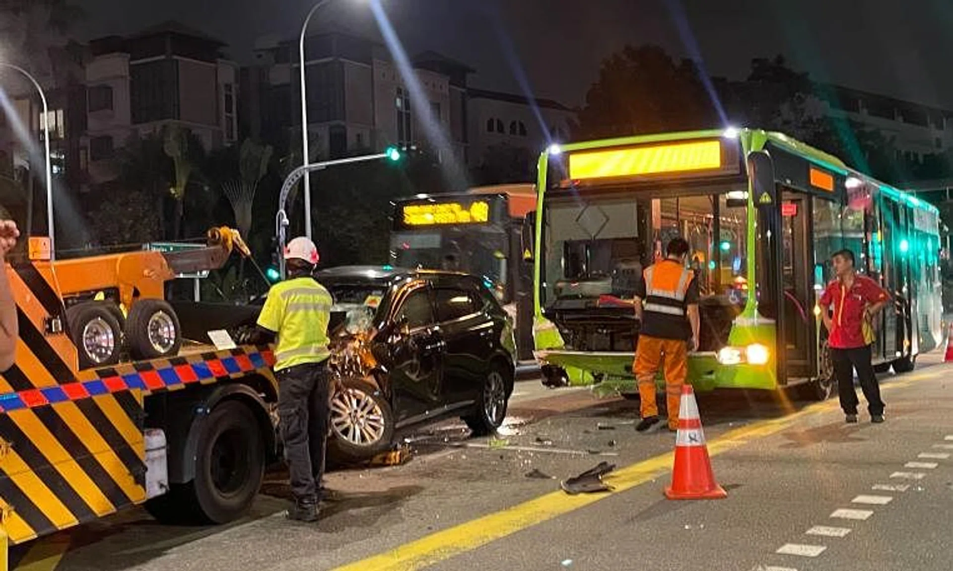 The police said they were alerted to the accident at the junction of Marine Parade Road and Still Road South at about 9.55pm.