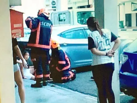 Girl, 11, trapped after leg gets stuck in concrete slab