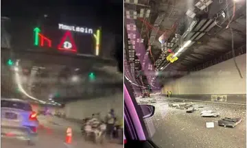Tipper truck driver arrested for damaging parts of CTE tunnel ceiling