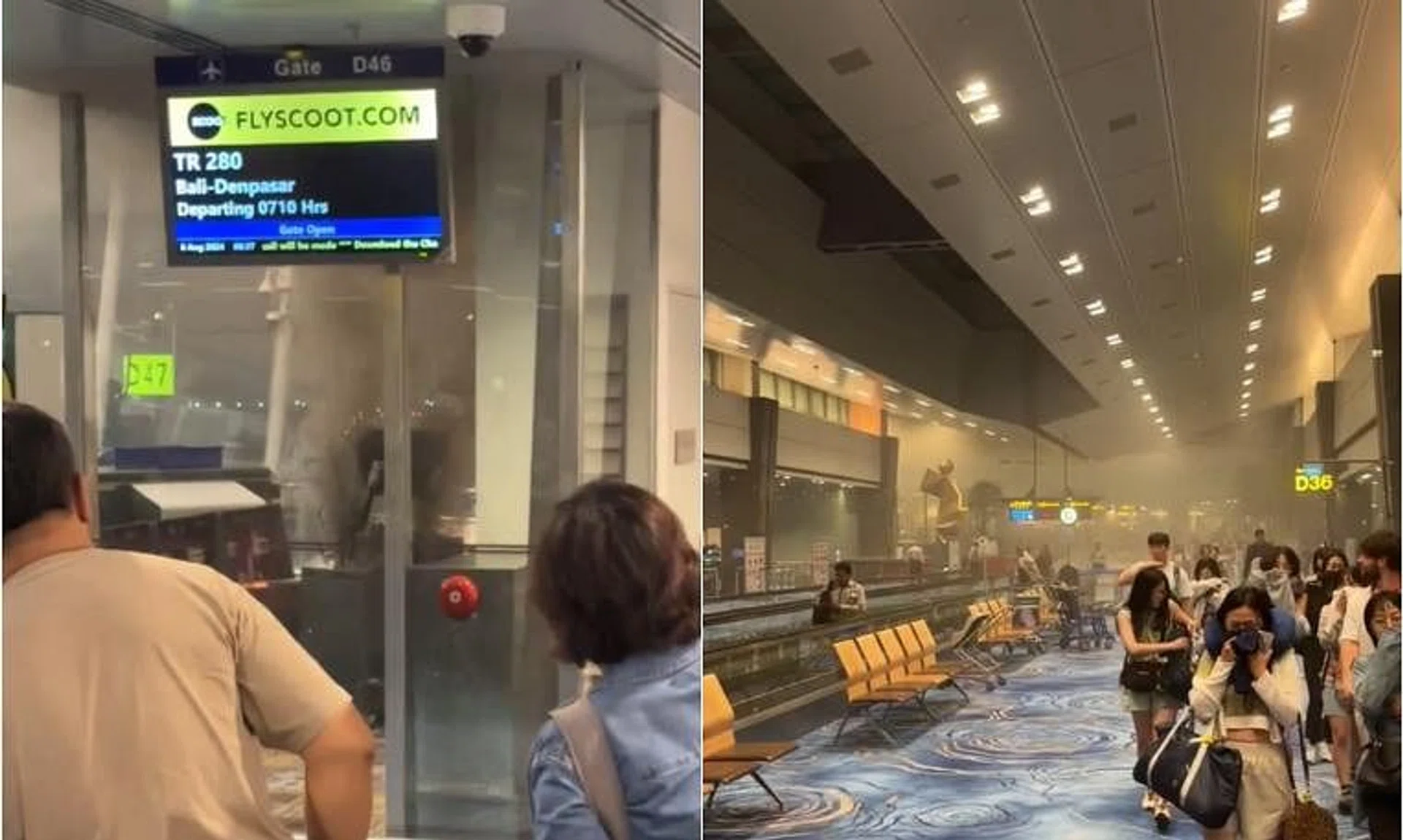 An X-ray machine caught fire due to an electrical fault, said a Changi Airport Group spokesperson.