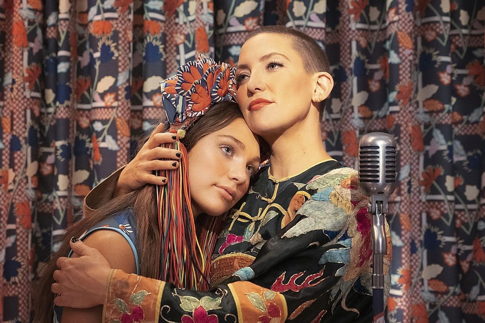 Maddie Ziegler (left) and Kate Hudson in Music, the feature film debut of pop star Sia about an autistic teenager. Even before its official release, critics have panned the film's tone-deaf treatment of autism. 