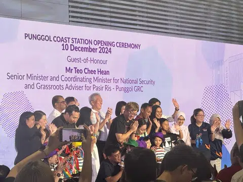 Punggol Coast MRT station opens, cuts travel time for residents