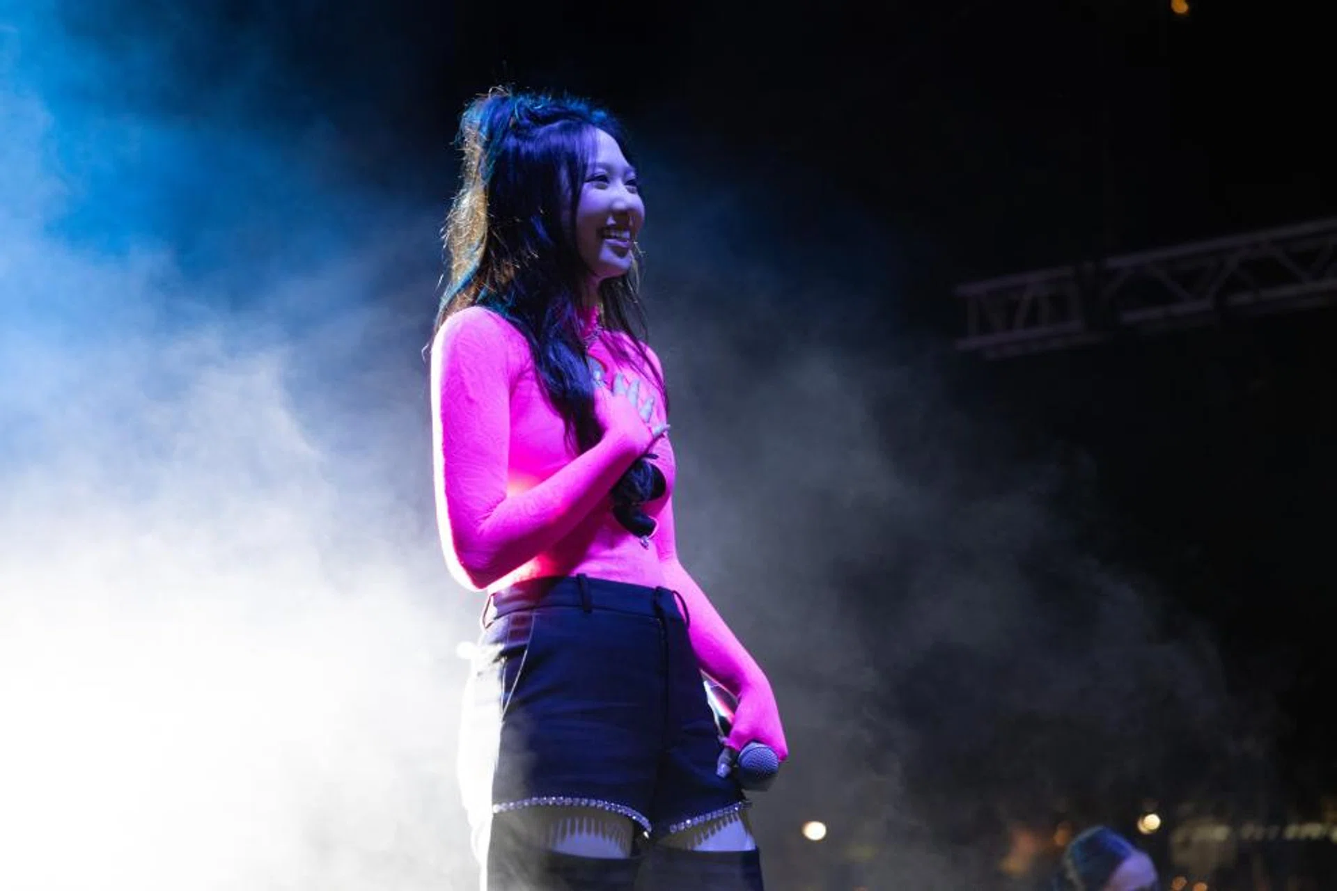 Jasmine Yen performs at the Majulah Music Night on July 30.