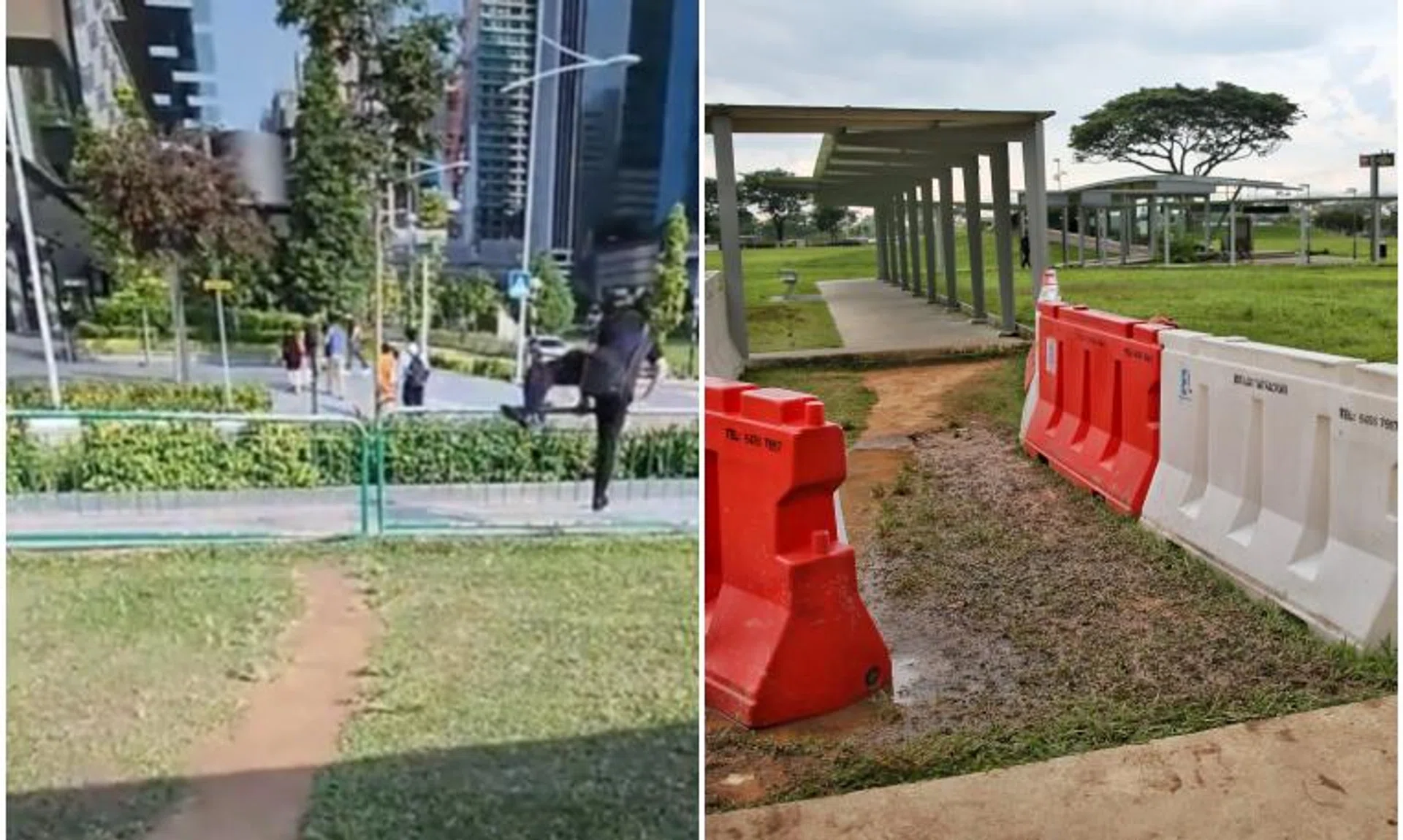 The barrier was partially removed earlier this month.