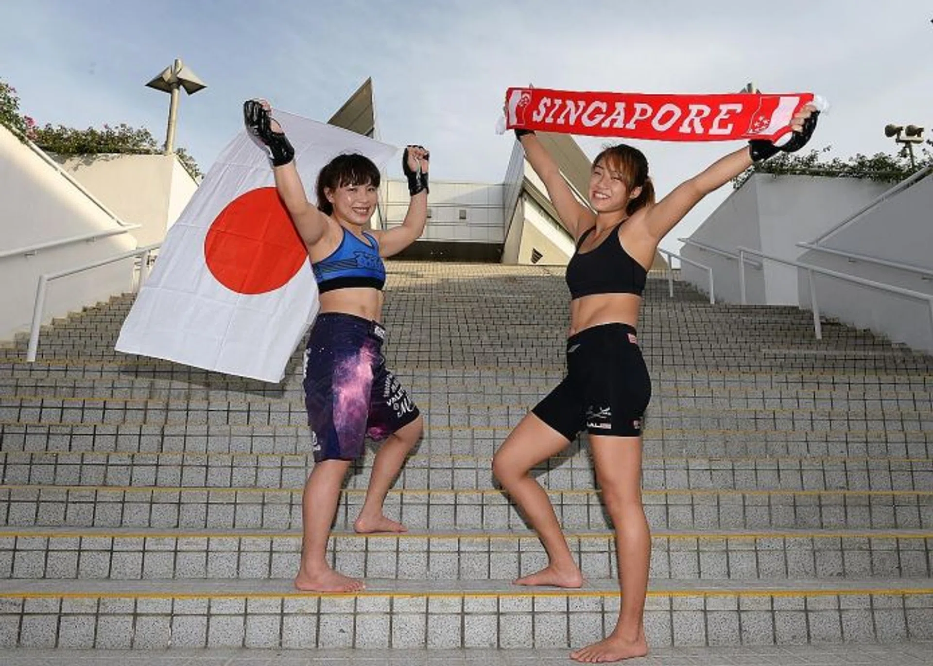 KNOCKOUTS:  Mei Yamaguchi (left) and Angela Lee (right) are aiming to finish each other off early in the fight.