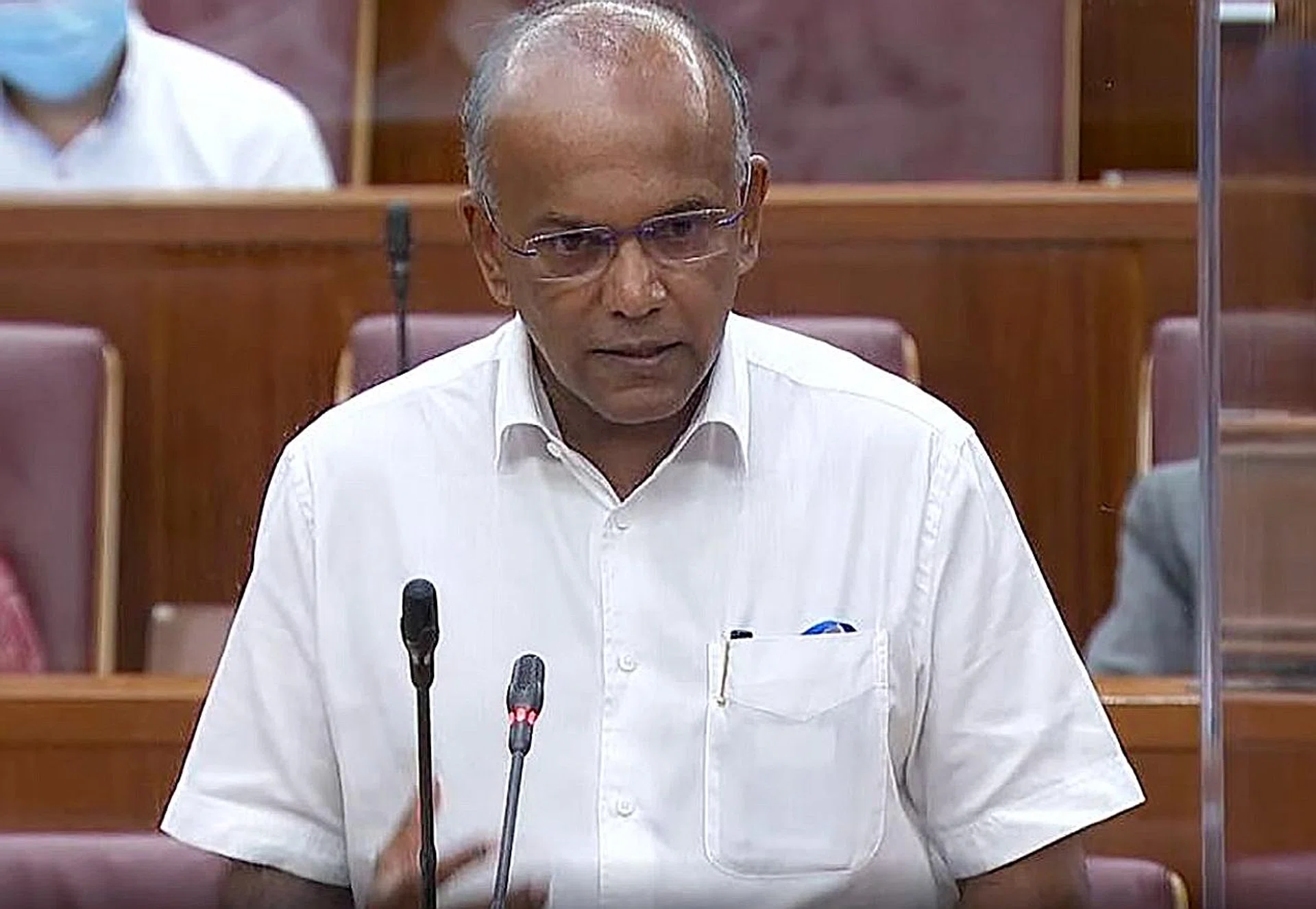 Mr Shanmugam (above), responding to Leader of the Opposition Pritam Singh, said the principles of secularity and neutrality between religions have been one of the "golden threads" in Singapore's policymaking and are a key reason it is where it is now. 