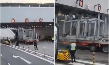 Man arrested after trailer appears to breach height limit on Marina Coastal Expressway