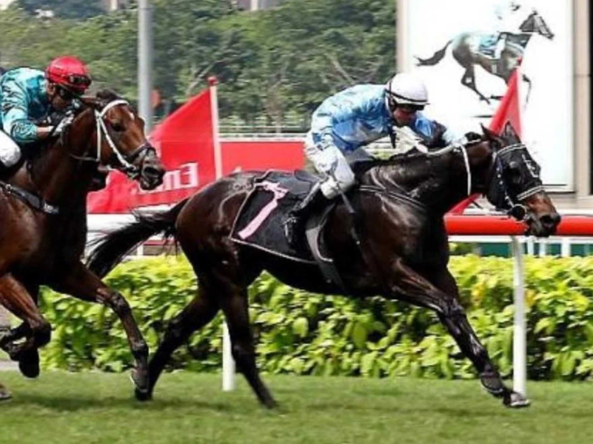 "Wizard of the West" William Pike steering Chairman to a win for the late Laurie Laxon in a Kranji Stakes C race over 2,000m at Kranji on July 9, 2017. The top Perth jockey used to be a regular visitor at big-race meetings at Kranji. 