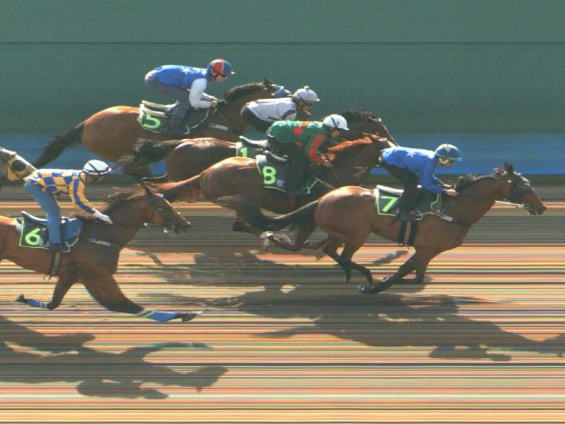 Gallant eight-year-old Sayonara (No. 7), with Rozlan Nazam in the saddle, taking out Trial No. 2 at Kranji on Feb 6.
