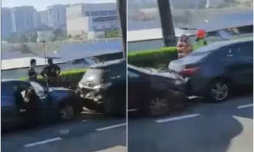 6 injured in 6-vehicle chain collision on PIE