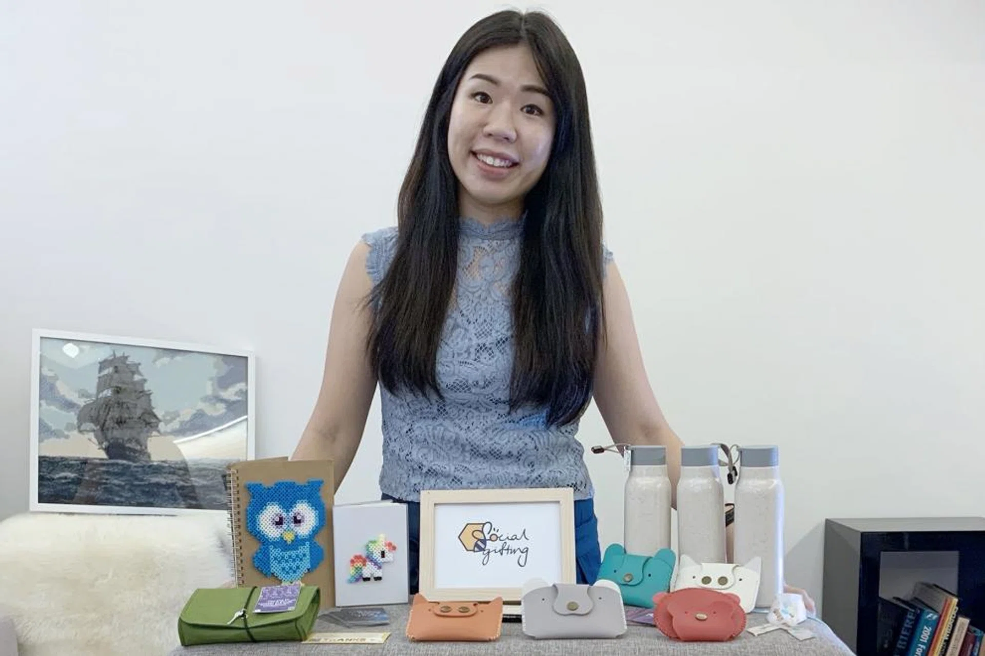 Through Social Gifting, Ms Valen Tan curates workshops where volunteers teach people how to craft. The items are then sold to aid beneficiaries. 