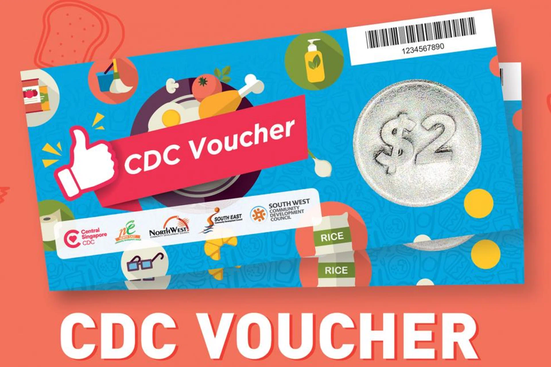 Each household will receive $100 in CDC e-vouchers. 