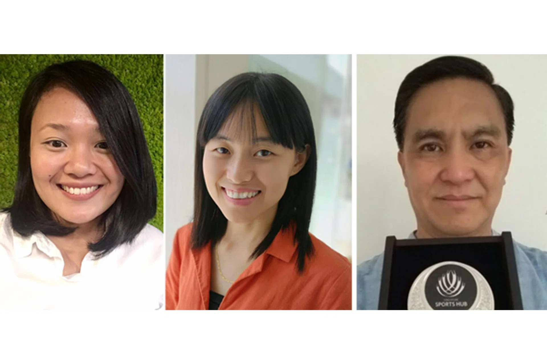 (Above) Mrs Maria Reyes (left), Madam Wang Geok Mee and Mr Darien Tock (right). 