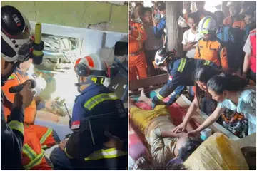SCDF works with Myanmar rescuers for 8 hours to save quake victim trapped under collapsed building