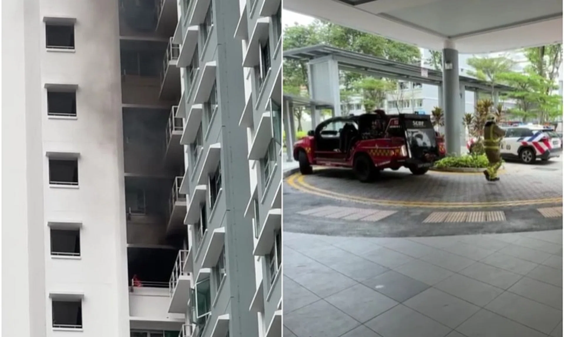 The fire was extinguished by members of the public using buckets of water and a dry-powder extinguisher before the SCDF arrived.