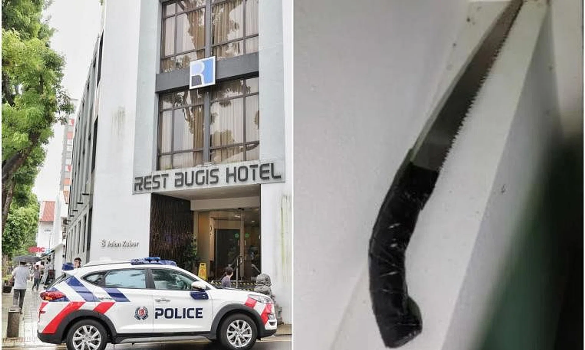 Mohammad Ghufran Sinarfadhli was sentenced to three years and 11 months’ jail after he took part in a knife attack at Rest Bugis Hotel in March 2023.