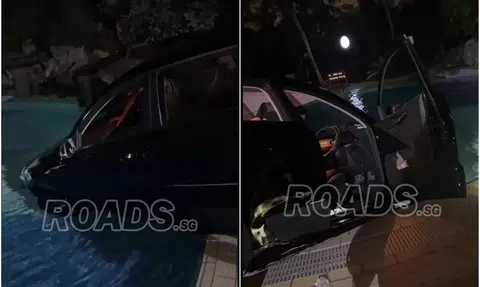 Man arrested for drink-driving after car plunges into pool