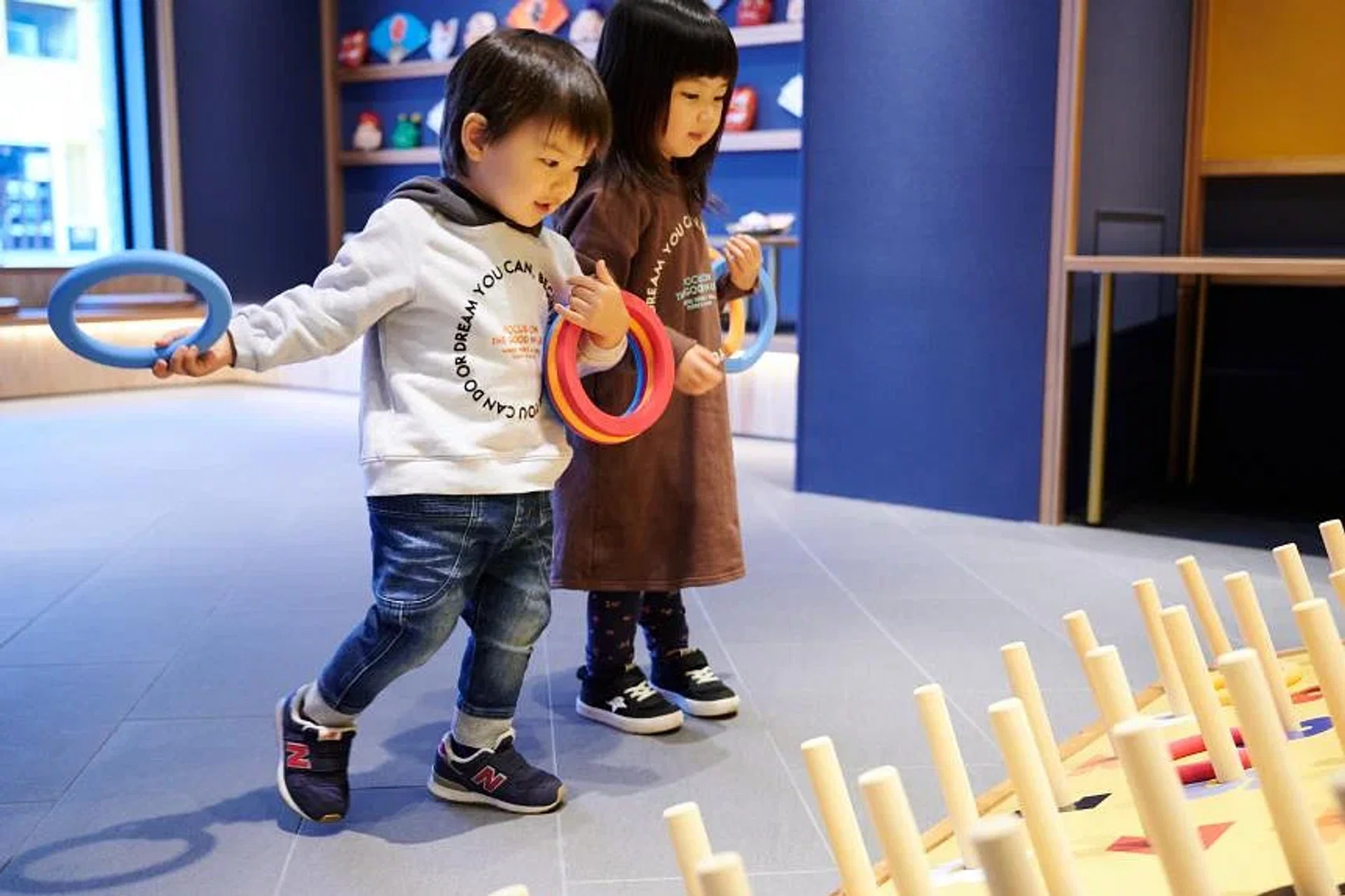 The lobbies of some Mimaru hotels, such as Osaka Namba North, have activities and games that will delight children. PHOTO: MIMARU

