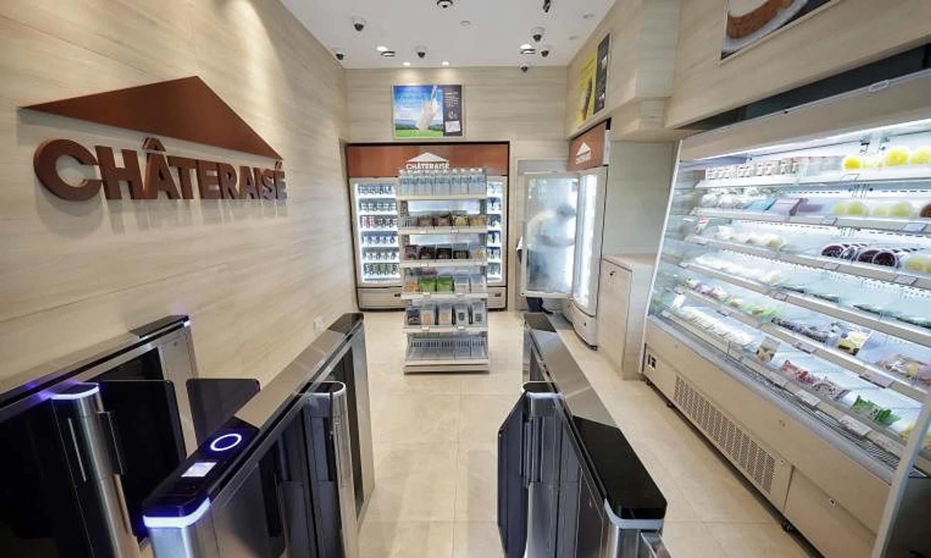 The new unmanned Chateraise store in Le Quest Shopping Mall at Bukit Batok is monitored by CCTV cameras and motion sensors. 