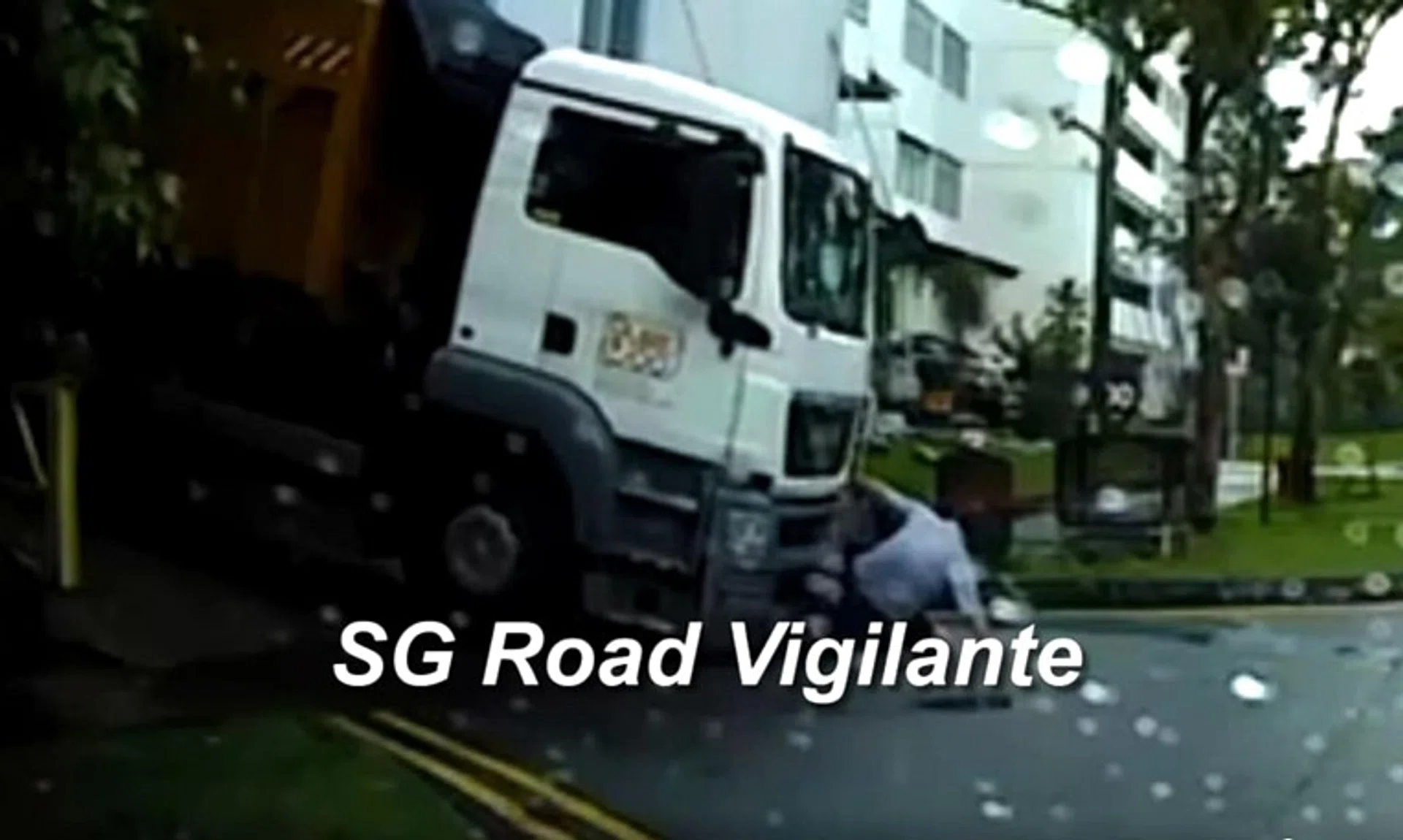 The elderly rider suffered minor injuries, but refused to be taken to the hospital.